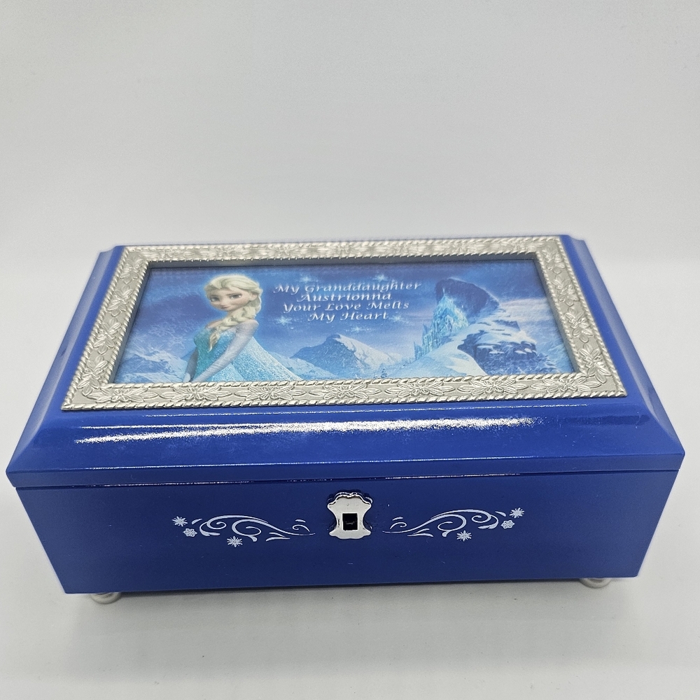 Disney's Bradford Exchange 2014 Frozen jewelry box music princess personalized